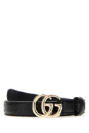 Gucci Black Leather Gg Marmont Belt