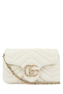 Borsa a tracolla Mini Gg Marmont in pelle bianca Gucci