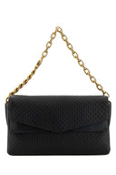 Borsa a tracolla grande in pelle nera Gucci