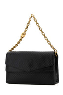 Borsa a tracolla grande in pelle nera Gucci