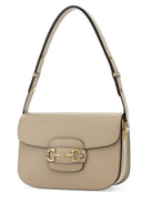 Gucci Beige Leather Medium Gucci Horsebit 1955 Shoulder Bag