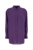 Gucci Purple Silk Oversize Shirt