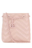 Borsa a secchiello Marmont Micro Gg in pelle rosa Gucci