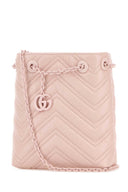 Borsa a secchiello Marmont Micro Gg in pelle rosa Gucci