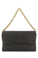 Borsa a tracolla grande in pelle grigio scuro Gucci