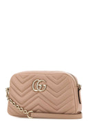 Gucci Pink Nappa Leather Gg Marmont Crossbody Bag