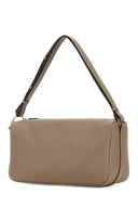 Gucci Dove Grey Leather Gucci Half Horsebit Shoulder Bag