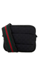 Borsa a tracolla in tessuto nero Gucci