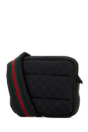 Borsa a tracolla in tessuto nero Gucci
