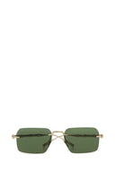 Occhiali da sole Gucci in metallo dorato