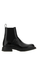 Schwarze Gucci-Lederstiefeletten