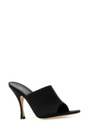 Gucci Black Satin Mules