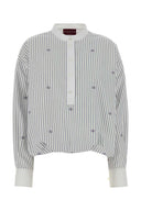 Camicia in popeline ricamato Gucci