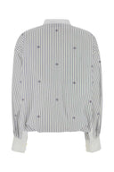 Camicia in popeline ricamato Gucci