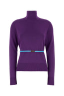 Jersey de crepé morado de Gucci