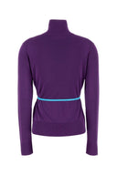 Jersey de crepé morado de Gucci