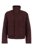 Gucci Burgundy Gg Fabric Padded Jacket