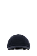 グッチ ネイビー ブルー コットン ベースボール キャップ