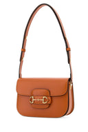 Borsa a tracolla Gucci piccola Gucci Horsebit 1955 arancione