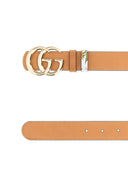 Cintura reversibile Gucci Gg Marmont in pelle arancione