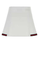 Gucci White Poplin Mini Skirt
