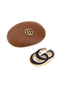 Gucci Multicolor Leather And Metal Hair Clips Set