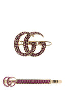 Gucci Platinum Metall-Haarspangen-Set