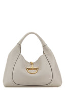 Borsa a tracolla Gucci Softbit grande in pelle grigio chiaro Gucci
