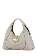 Borsa a tracolla Gucci Softbit grande in pelle grigio chiaro Gucci