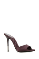 Sabot in raso viola Gucci