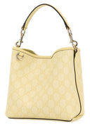 Borsa a secchiello con stemma Gg in tela stampata Gucci