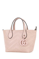Gucci Pastel Pink Leather Small Gg Marmont Handbag