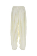 Pantaloni in crêpe avorio Co