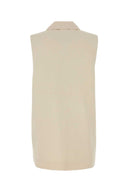 Gilet in misto viscosa Co Avorio