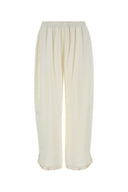 Stella Mc Cartney White Satin Pyjamas Pant
