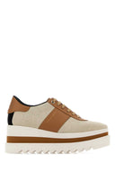 Scarpe da ginnastica Sneak Elyse di Stella Mc Cartney in tela beige