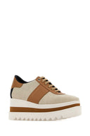 Scarpe da ginnastica Sneak Elyse di Stella Mc Cartney in tela beige