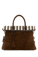 Maison Margiela Brown Suede Medium 5 Ac Soft Handbag