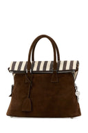 Maison Margiela Brown Suede Medium 5 Ac Soft Handbag