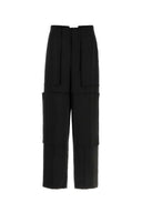 Maison Margiela Black Satin Wide Leg Pant