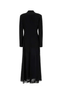 Maison Margiela Black Crepe And Twill Blazer Dress
