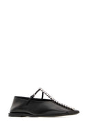 Jil Sander Bailarinas de cuero negro