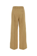 Jil Sander Camel Cotton Wide Leg Pant
