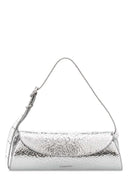 Jil Sander Bolso bandolera Cannolo de cuero plateado