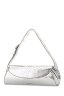 Jil Sander Bolso bandolera Cannolo de cuero plateado