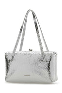Bolso de hombro Goji Pillow de piel de napa plateada de Jil Sander