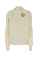 Jil Sander Cream Wool Sweater