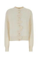 Jil Sander Ivory Stretch Viscose Blend Cardigan