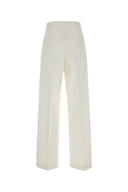 Jil Sander White Cotton Blend Pant