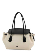 Jil Sander Sand Canvas Small Voyage Shoulder Bag
